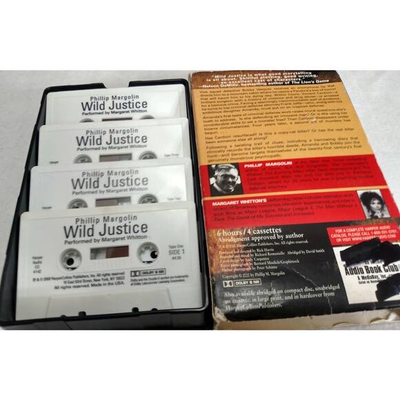 Wild Justice Phillip Margolin Audiobook 4 Cassettes 2000 Harper Collins Audio - Picture 2 of 2